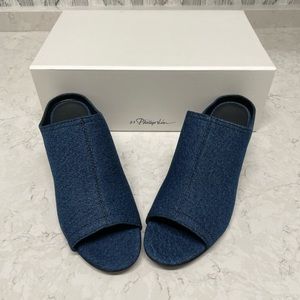 Phillip Lim Cube Open Toe Slip On Heels